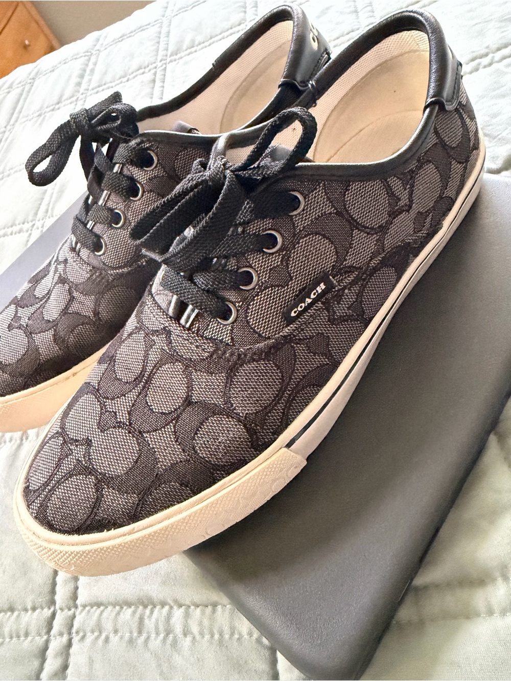 Coach Black Signature Canvas Low-Top Sneakers